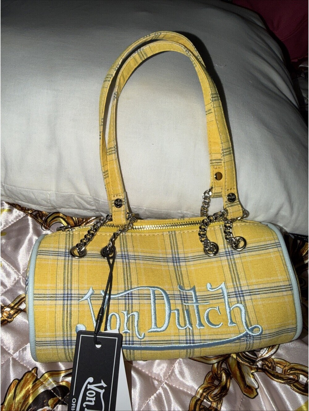 Von Dutch Plaid Cylinder NEW WITH TAG